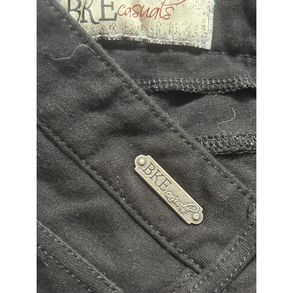 BKE Buckle Pants Women's Casuals Ponte Black Size 7 Slim - Picture 6 of 9